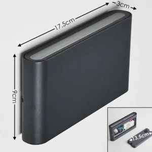 hofstein Applique murale d'extérieur Tinglev LED Anthracite, 2 lumières* Lampes Modernes