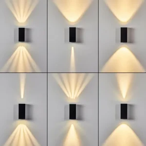 hofstein Applique murale d'extérieur Komoren LED Noir, 2 lumières* Lampes Modernes