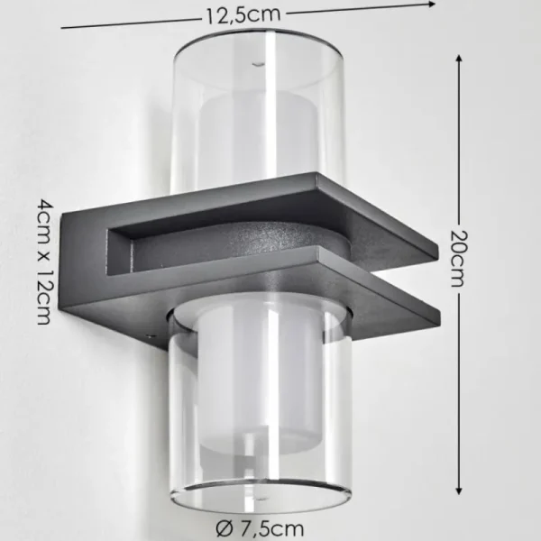 hofstein Applique murale d'extérieur Kekenis LED Anthracite, 1 lumière* Lampes Modernes