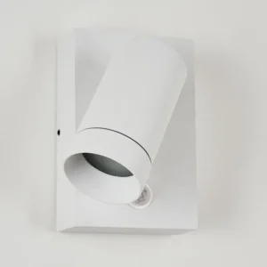 hofstein Applique murale d'extérieur Hakamken Blanc, 1 lumière, Détecteur de mouvement* Lampes Modernes