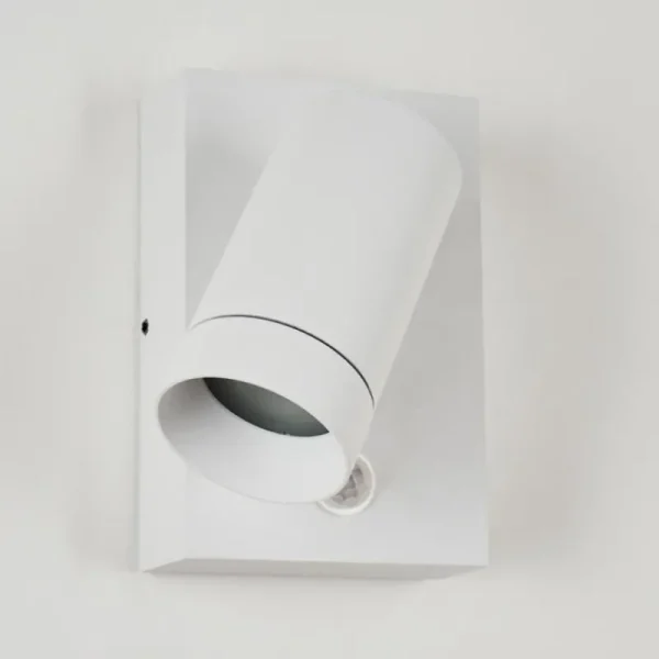 hofstein Applique murale d'extérieur Hakamken Blanc, 1 lumière, Détecteur de mouvement* Lampes Modernes