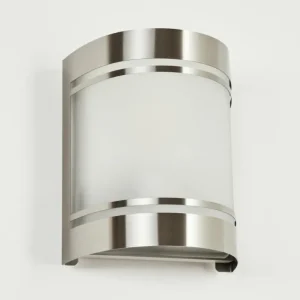 hofstein Applique murale d'extérieur Visnum Nickel mat, Blanc, 1 lumière* Lampes Modernes