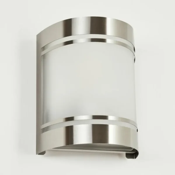 hofstein Applique murale d'extérieur Visnum Nickel mat, Blanc, 1 lumière* Lampes Modernes
