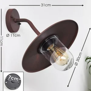 hofstein Applique murale d'extérieur Mijas Rouille, 1 lumière* Lampes Modernes