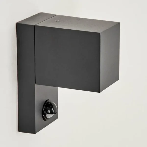 hofstein Applique murale d'extérieur Kingstown Anthracite, Transparent, 1 lumière, Détecteur de mouvement* Lampes Modernes