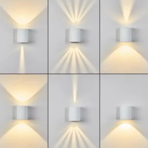 hofstein Applique murale d'extérieur Mora LED Blanc, 2 lumières* Lampes Modernes