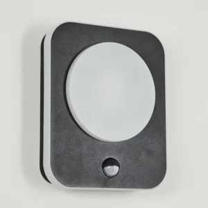 hofstein Applique murale d'extérieur Haga LED Noir, 1 lumière, Détecteur de mouvement* Lampes Modernes