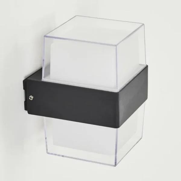 hofstein Applique murale d'extérieur Cesta LED Noir, 2 lumières* Lampes Modernes