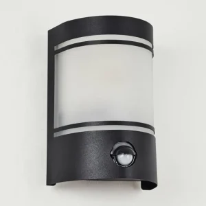 hofstein Applique murale d'extérieur Visnum Noir, Blanc, 1 lumière, Détecteur de mouvement* Lampes Modernes