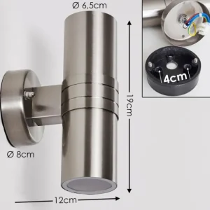 hofstein Applique murale d'extérieur Satava LED Chrome, 1 lumière* Lampes Modernes