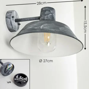 hofstein Applique murale d'extérieur Maloja Gris, Blanc, 1 lumière* Lampes Modernes