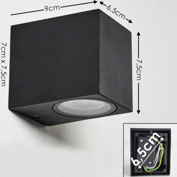 hofstein Applique murale d'extérieur Nordborg LED Noir, 1 lumière* Lampes Modernes