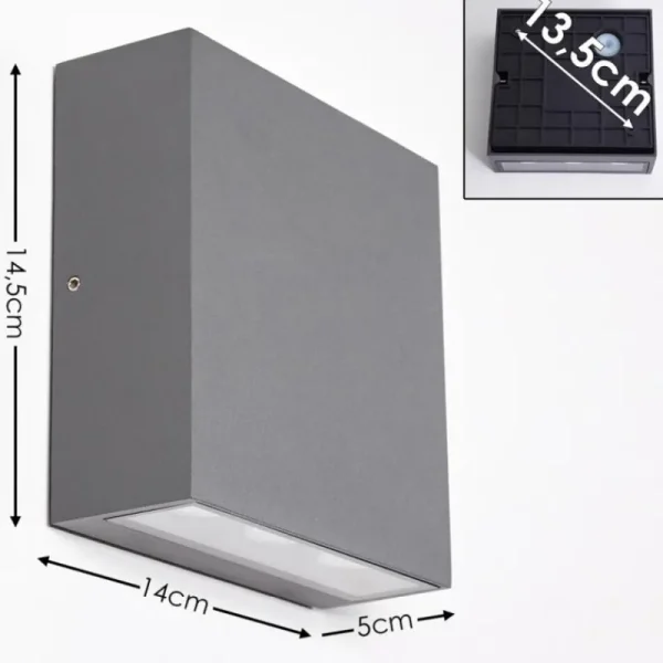 hofstein Applique murale d'extérieur Tinglev LED Anthracite, 1 lumière* Lampes Modernes