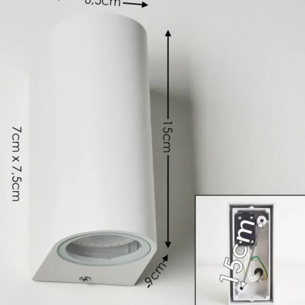 hofstein Applique murale d'extérieur Nordborg LED Blanc, 2 lumières* Lampes Modernes