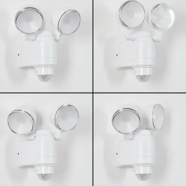 hofstein Applique murale d'extérieur Anyarhwi LED Blanc, 2 lumières, Détecteur de mouvement* Lampes Modernes