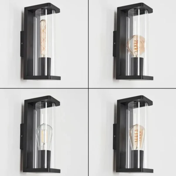 hofstein Applique murale d'extérieur Mataka Noir, 1 lumière* Lampes Modernes