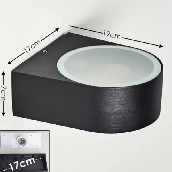 hofstein Applique murale d'extérieur Haderslev Noir, 1 lumière* Lampes Modernes