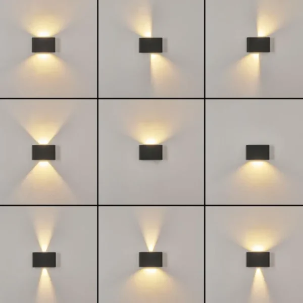 hofstein Applique murale d'extérieur Trapatrapa LED Anthracite, 2 lumières* Lampes Modernes