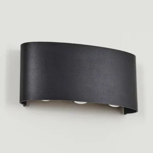 hofstein Applique murale d'extérieur Glencoe LED Noir, 6 lumières* Lampes Modernes