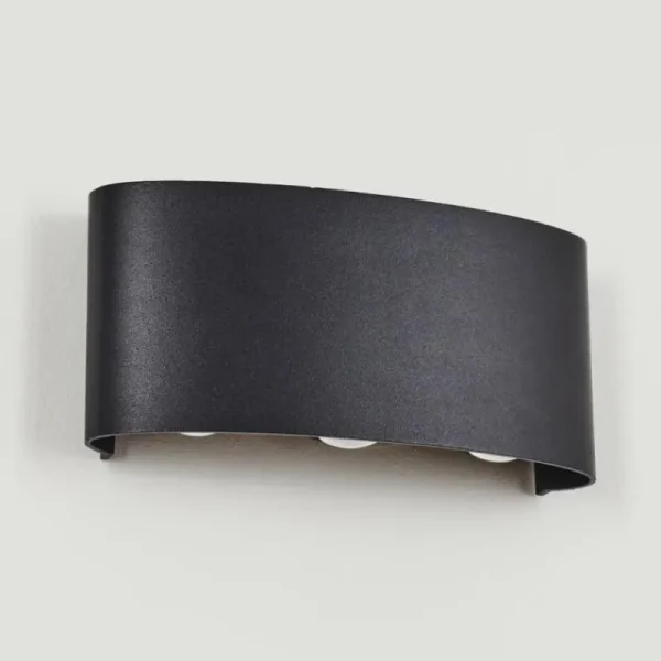 hofstein Applique murale d'extérieur Glencoe LED Noir, 6 lumières* Lampes Modernes