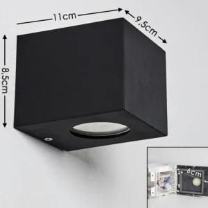 hofstein Applique murale d'extérieur Jonava LED Noir, 2 lumières* Lampes Modernes