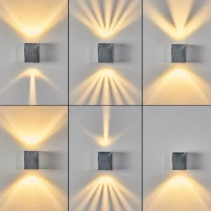 hofstein Applique murale d'extérieur Mora LED Nickel mat, 2 lumières* Lampes Modernes