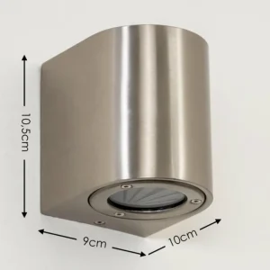 hofstein Applique murale d'extérieur Mora LED Acier inoxydable, 2 lumières* Lampes Modernes