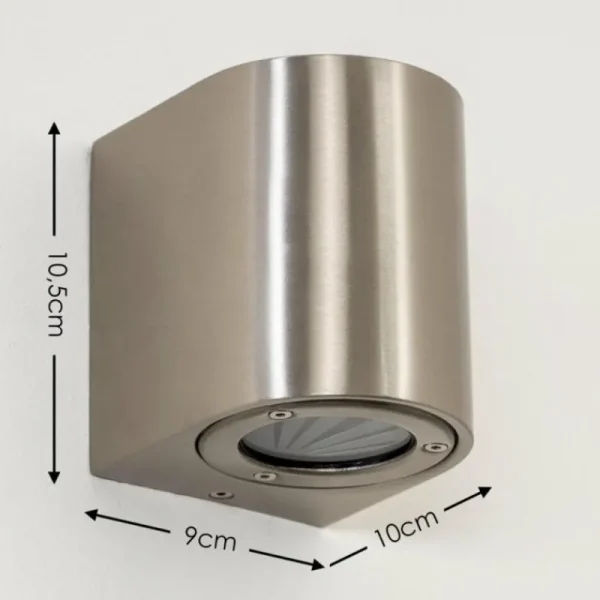 hofstein Applique murale d'extérieur Mora LED Acier inoxydable, 2 lumières* Lampes Modernes