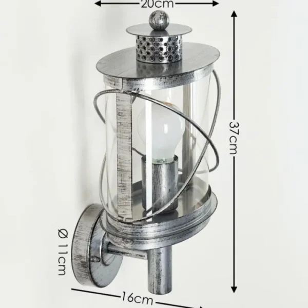 hofstein Applique murale d'extérieur Chamesol Brun, Argenté, 1 lumière* Lampes Modernes