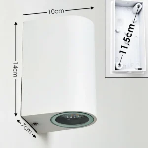 hofstein Applique murale d'extérieur Pailly LED Blanc, 2 lumières* Lampes Modernes