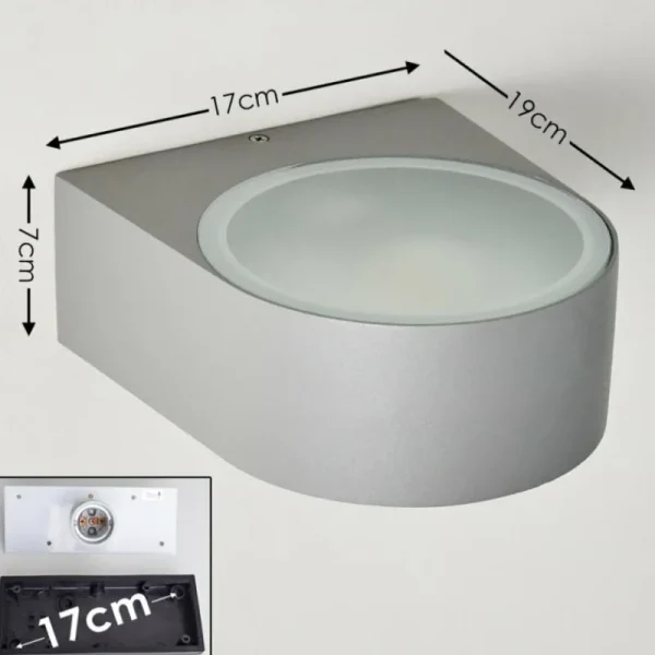 hofstein Applique murale d'extérieur Haderslev Gris, 1 lumière* Lampes Modernes