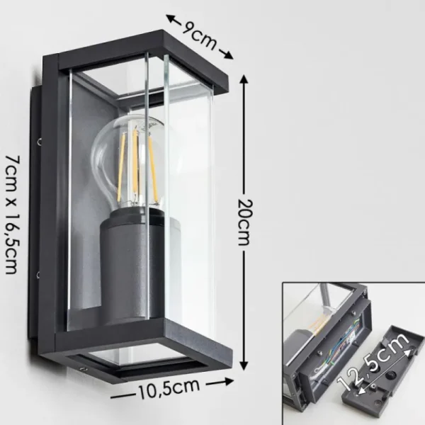 hofstein Applique murale d'extérieur Skeldegaard Noir, 1 lumière* Lampes Modernes