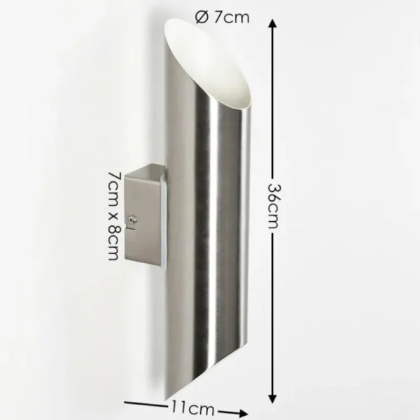 hofstein Applique murale d'extérieur Saulcy LED Acier inoxydable, 2 lumières* Lampes Modernes