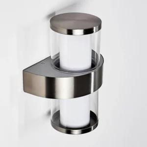 hofstein Applique murale d'extérieur Parawa LED Nickel mat, 2 lumières* Lampes Modernes