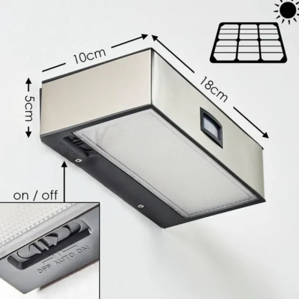 hofstein Applique murale d'extérieur LED Nickel mat, 1 lumière* Lampes Modernes