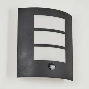 hofstein Applique murale d'extérieur Matilau Noir, Blanc, 1 lumière, Détecteur de mouvement* Lampes Modernes