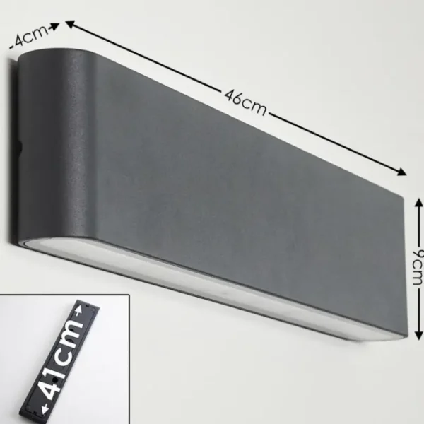 hofstein Applique murale d'extérieur Tinglev Anthracite, 2 lumières* Lampes Modernes
