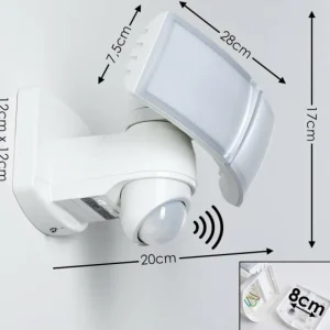 hofstein Applique murale d'extérieur Foroyar LED Blanc, 2 lumières, Détecteur de mouvement* Lampes Modernes