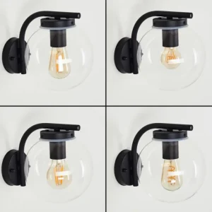 hofstein Applique murale d'extérieur Rombotten Noir, 1 lumière* Lampes Modernes