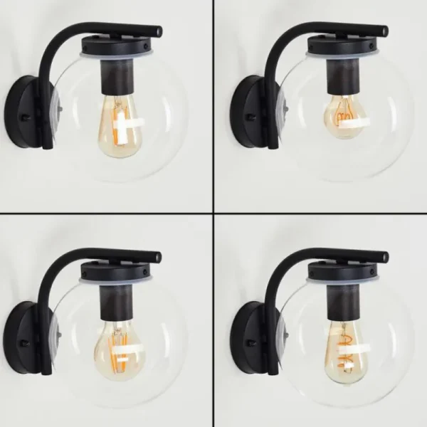 hofstein Applique murale d'extérieur Rombotten Noir, 1 lumière* Lampes Modernes