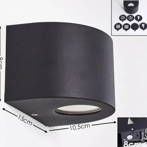 hofstein Applique murale d'extérieur Windhoek LED, 2 lumières* Lampes Modernes