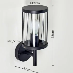 hofstein Applique murale d'extérieur Torsa Noir, 1 lumière* Lampes Modernes