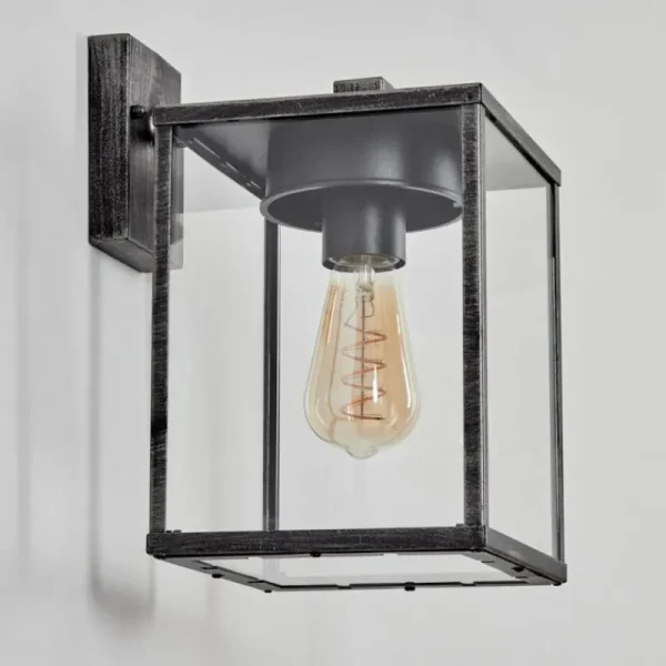 hofstein Applique murale d'extérieur Gramilla Noir, Argenté, 1 lumière* Lampes Modernes