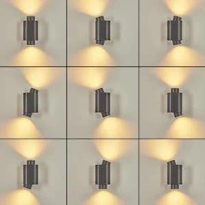 hofstein Applique murale d'extérieur Guampacha Anthracite, 2 lumières* Lampes Modernes
