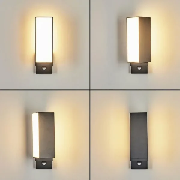 hofstein Applique murale d'extérieur Swanek LED Anthracite, 1 lumière, Détecteur de mouvement* Lampes Modernes