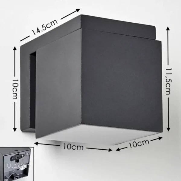 hofstein Applique murale d'extérieur Swanek LED Anthracite, 1 lumière* Lampes Modernes