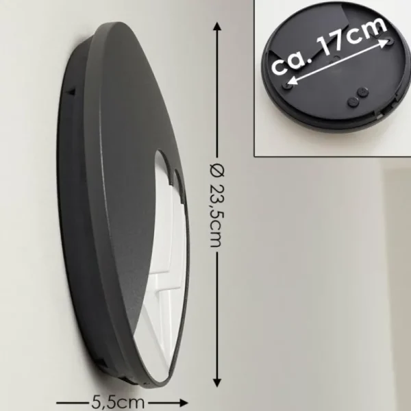 hofstein Applique murale d'extérieur Silvso LED Anthracite, 3 lumières* Lampes Modernes