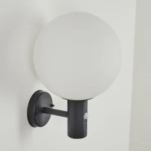 hofstein Applique murale d'extérieur Bubodefo Anthracite, 1 lumière, Détecteur de mouvement* Lampes Modernes