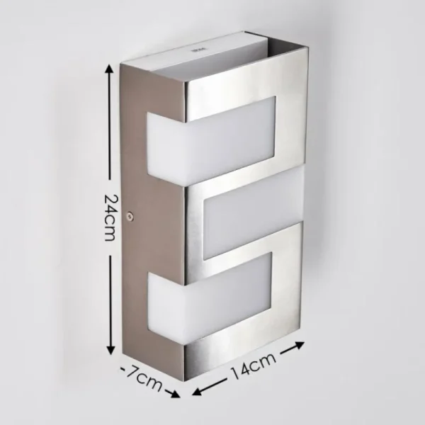 hofstein Applique murale d'extérieur Lannion LED Acier inoxydable, 3 lumières* Lampes Modernes