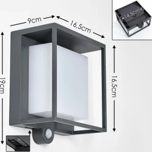 hofstein Applique murale d'extérieur Lansing LED Anthracite, 1 lumière, Détecteur de mouvement* Lampes Modernes